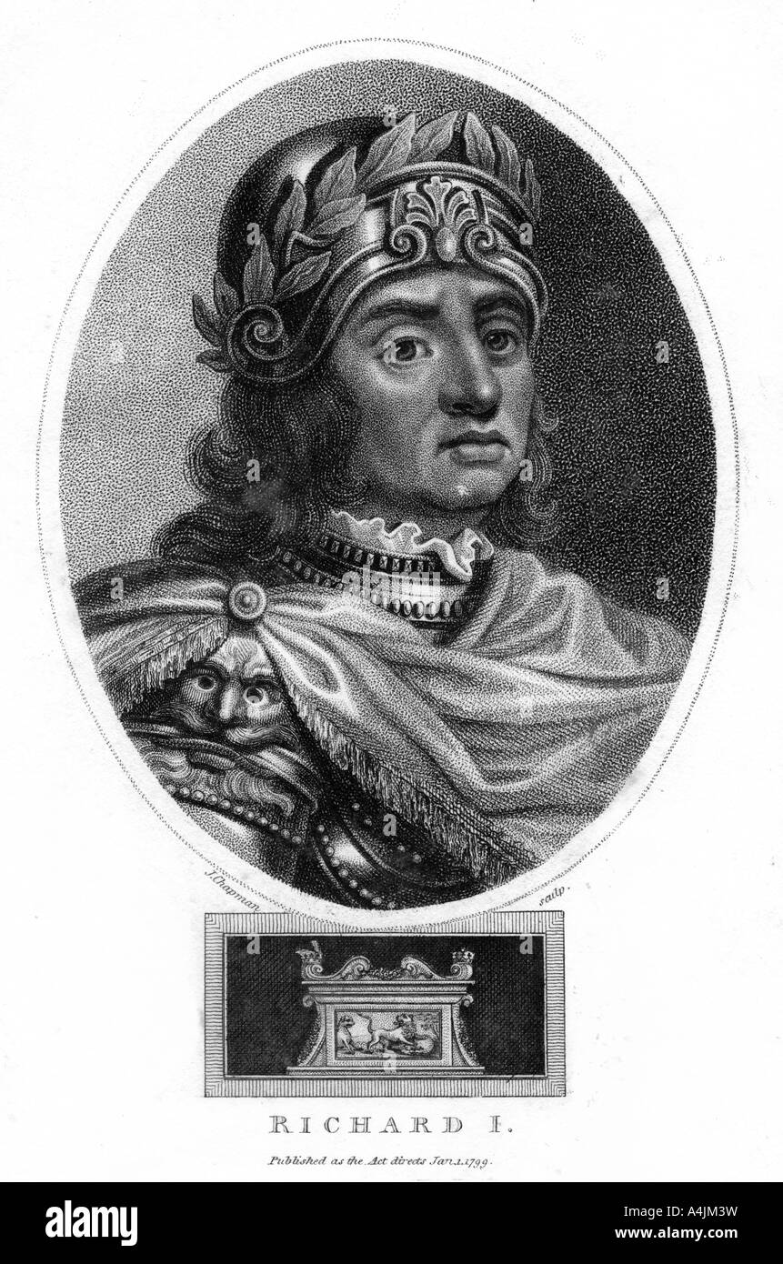 Riccardo I re d'Inghilterra, (1799).Artista: J Chapman Foto Stock