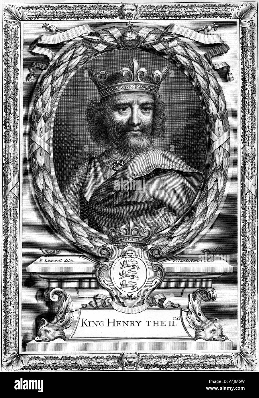Enrico II, re d'Inghilterra.Artista: P Vanderbanck Foto Stock