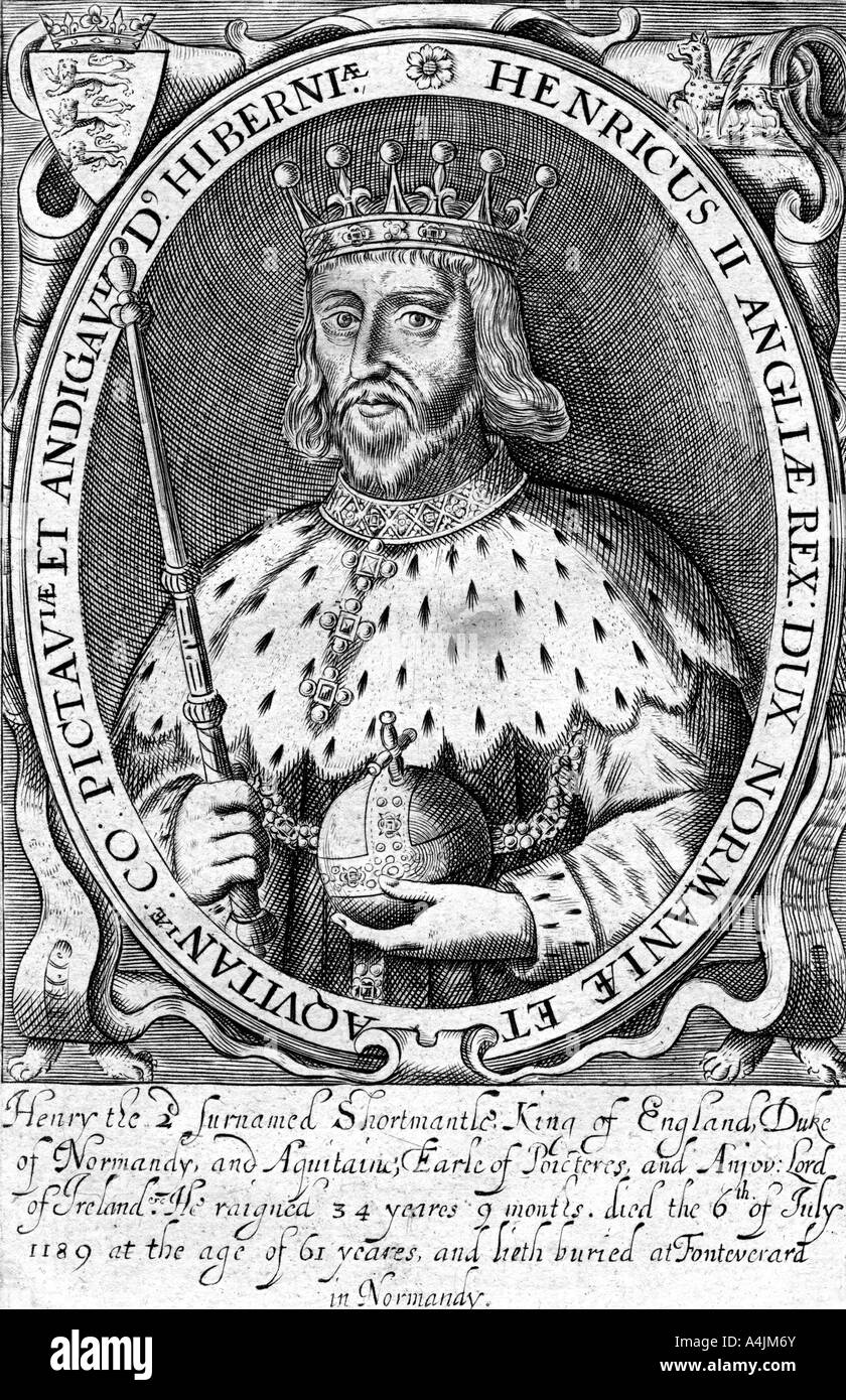 Enrico II, re d'Inghilterra. Artista: sconosciuto Foto Stock