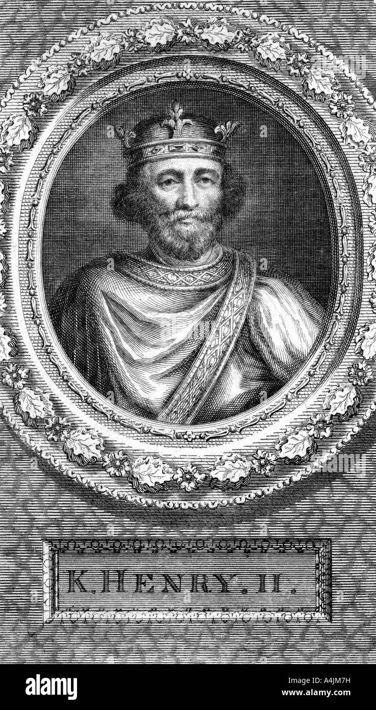 Enrico II, re d'Inghilterra.Artista: George Vertue Foto Stock