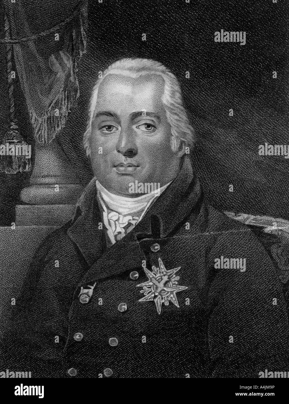 Luigi XVIII, re di Francia, del xix secolo.Artista: G Kellaway Foto Stock