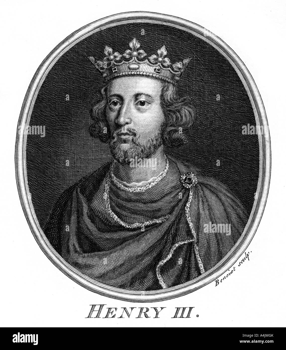 Enrico III, re d'Inghilterra.Artista: Benoist Foto Stock