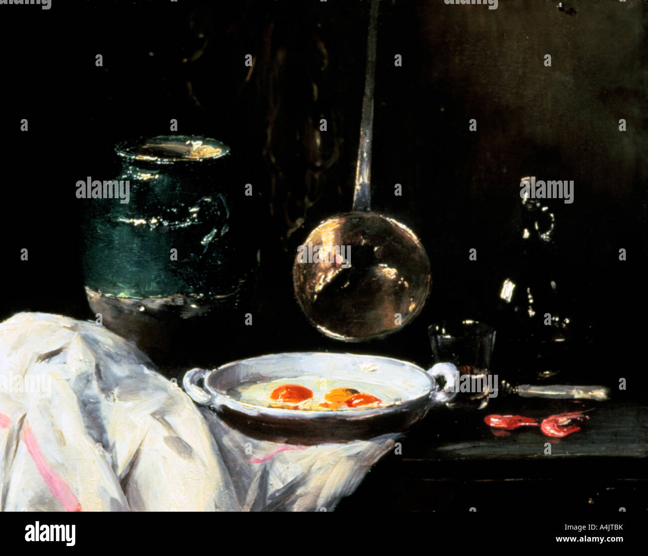 'Still vita con uova ", del xx secolo. Artista: Antoine Vollon Foto Stock