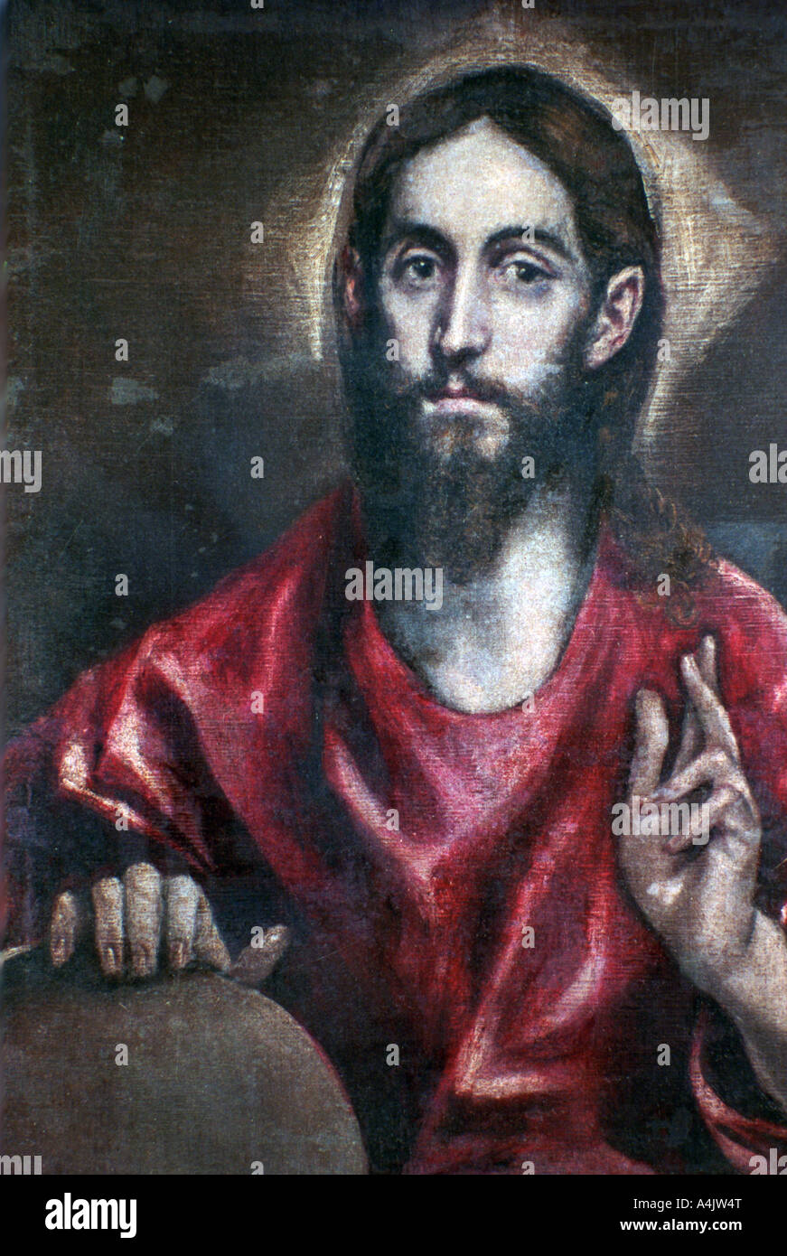 Cristo benedicente ("il Salvatore del mondo "), del XVII secolo. Artista: El Greco Foto Stock