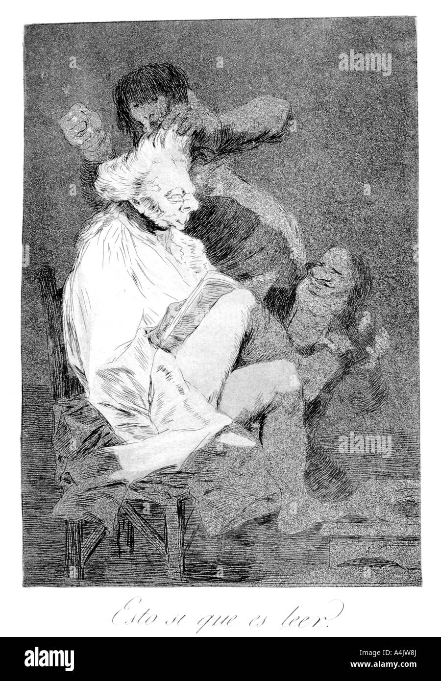 'Che certamente è di essere in grado di leggere", 1799. Artista: Francisco Goya Foto Stock