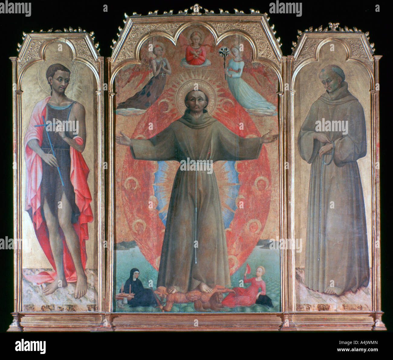 'L'estasi di San Francesco, 1437-1444. Artista: Sassetta Foto Stock