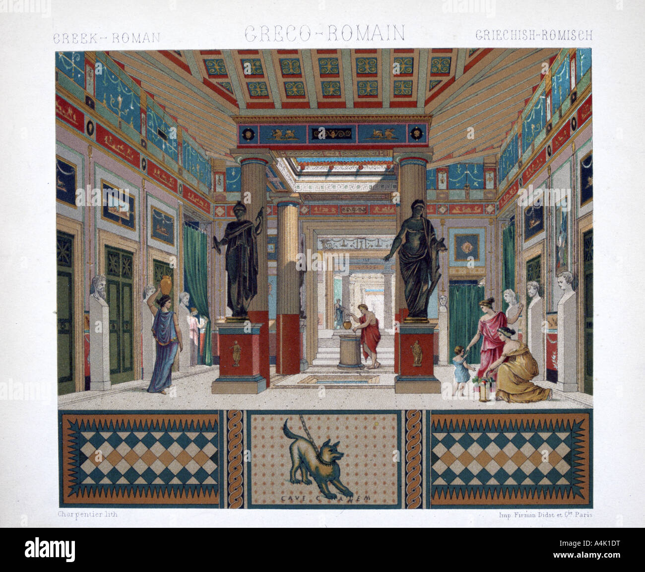 Greco, tempio romano, c1800-1835. Artista: Firmin Didot Foto Stock