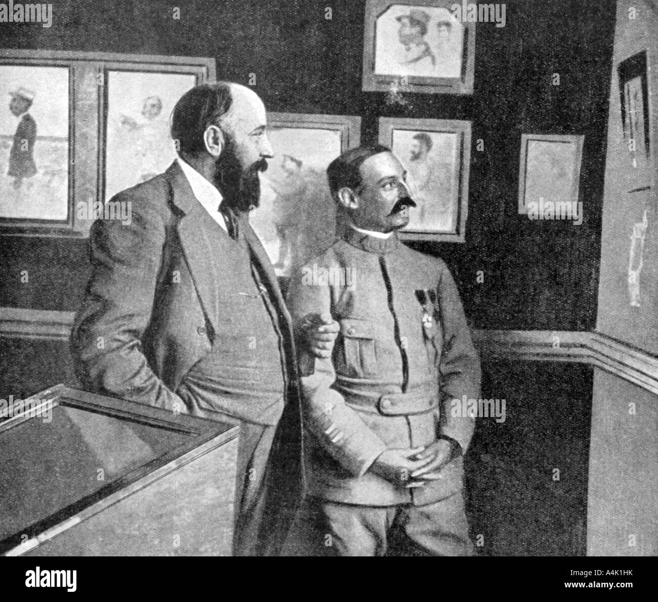 Una mostra di arte da soldati francesi combattimenti in Champagne, Francia, guerra mondiale, 1915. Artista: sconosciuto Foto Stock