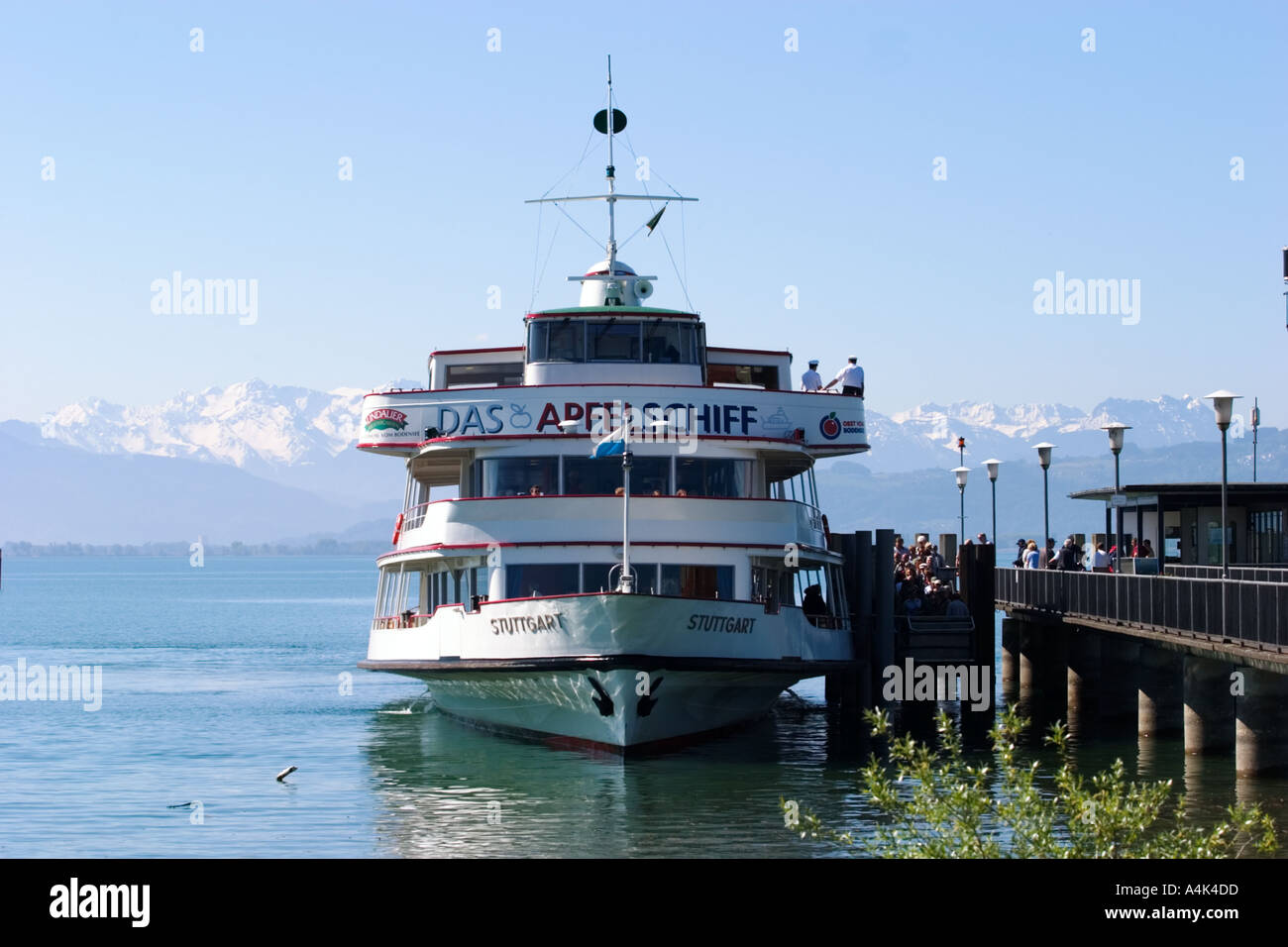 Wasserburg presso il lago di Costanza nave passeggeri in Germania Foto Stock