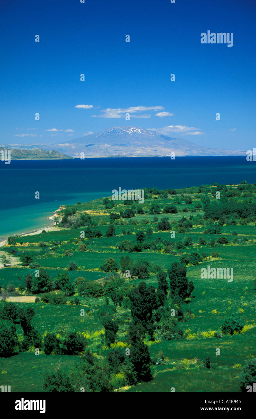 Il lago di Van e il Monte Suphan Bitlis Turchia Foto Stock