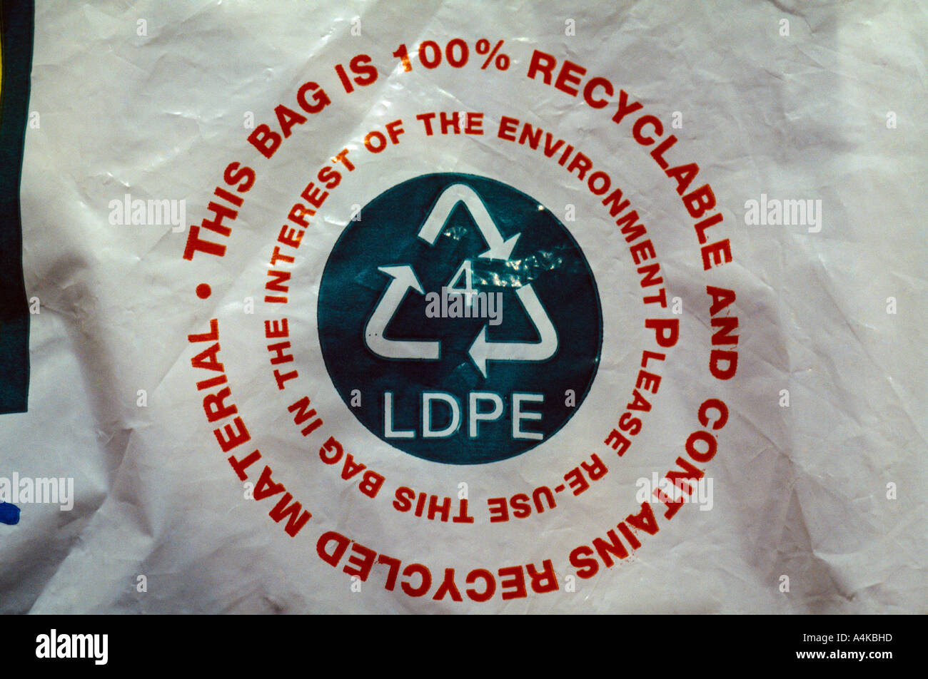Beni riciclabili ( logo Loop di Mobius ) Foto Stock