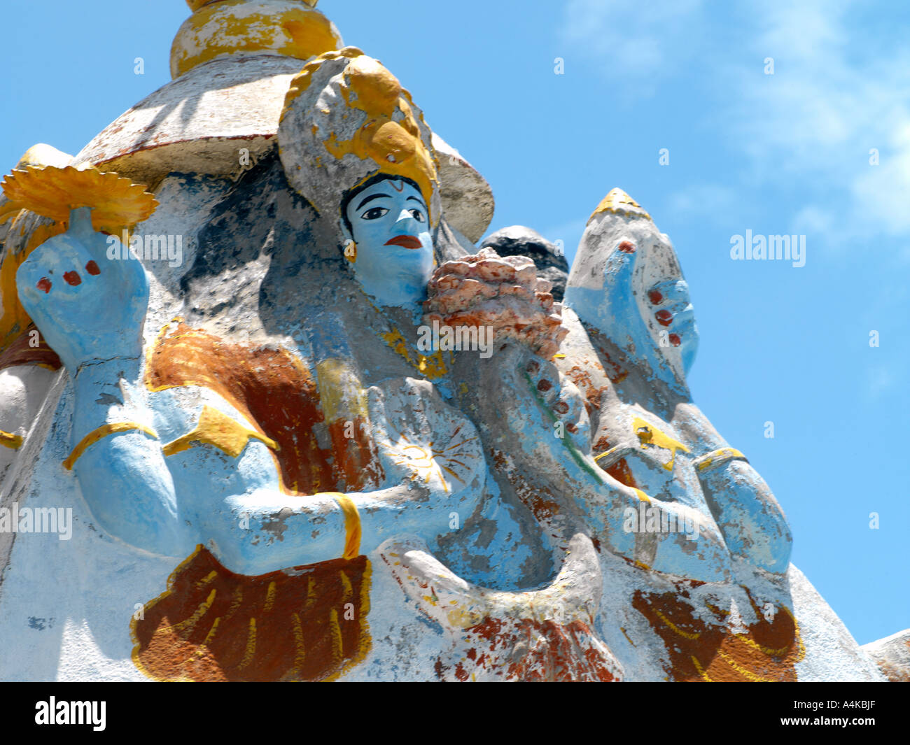 Anse La Raie Maurizio statua su Shri Baba Santuario Foto Stock Anse La Raie Maurizio statua su Shri Baba Santuario Foto Stock