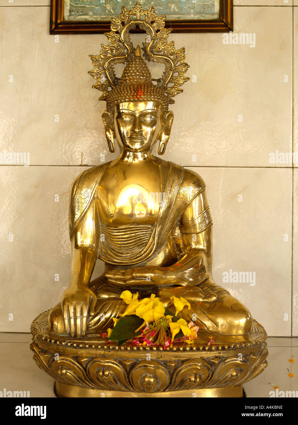 Ganga Talao Grand Bassin Maurizio Buddha in un tempio indù Foto Stock