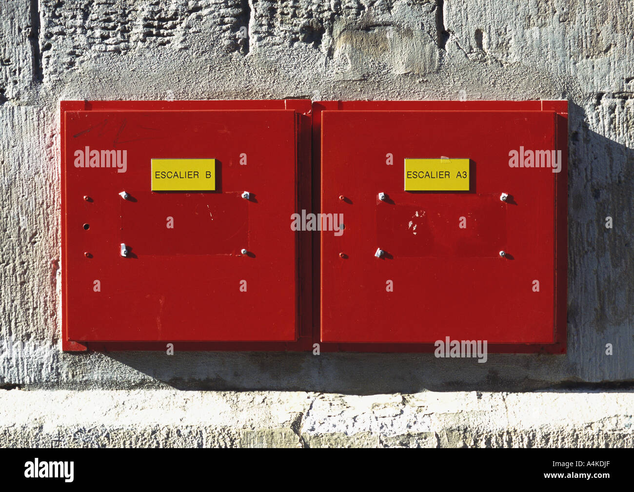 Allarme incendio scatole Foto Stock