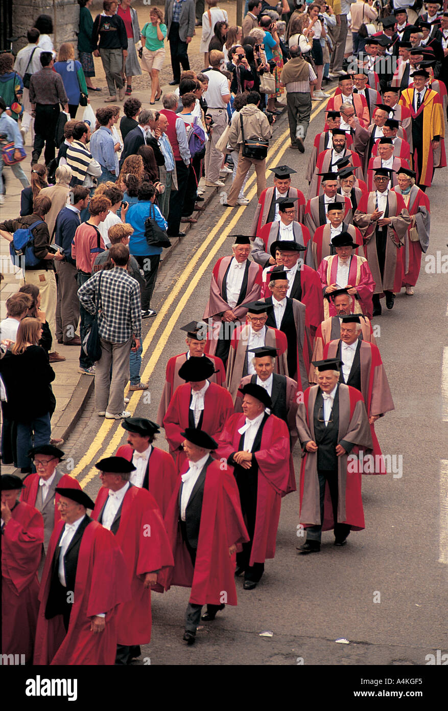 Encaenia processione, Oxford Foto Stock