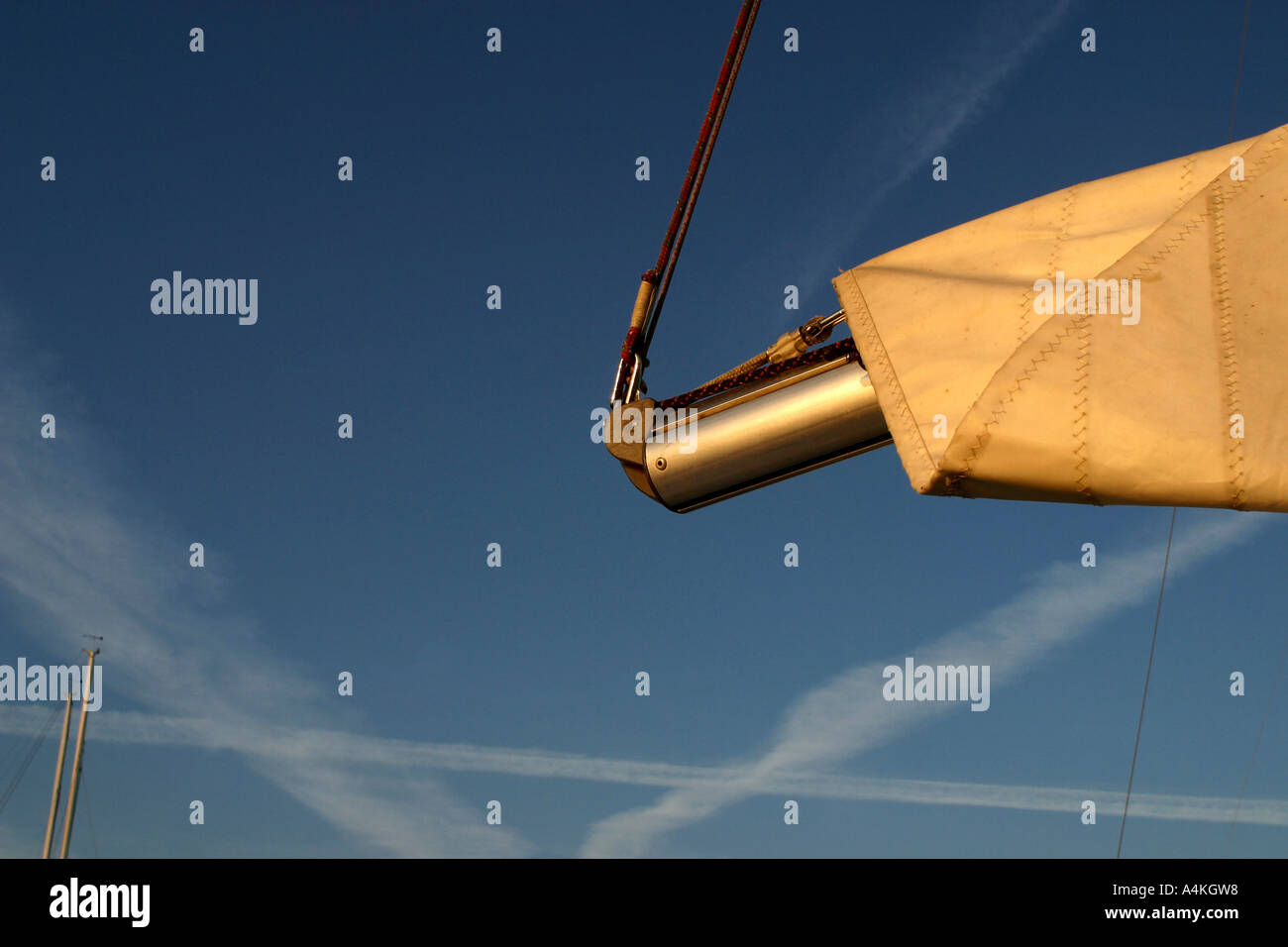 Barche a vela rigging, extreme close-up Foto Stock