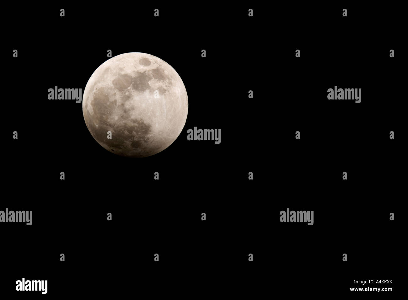 La luna in eclipse 2 marzo 2007 presi da potton bedfordshire Foto Stock