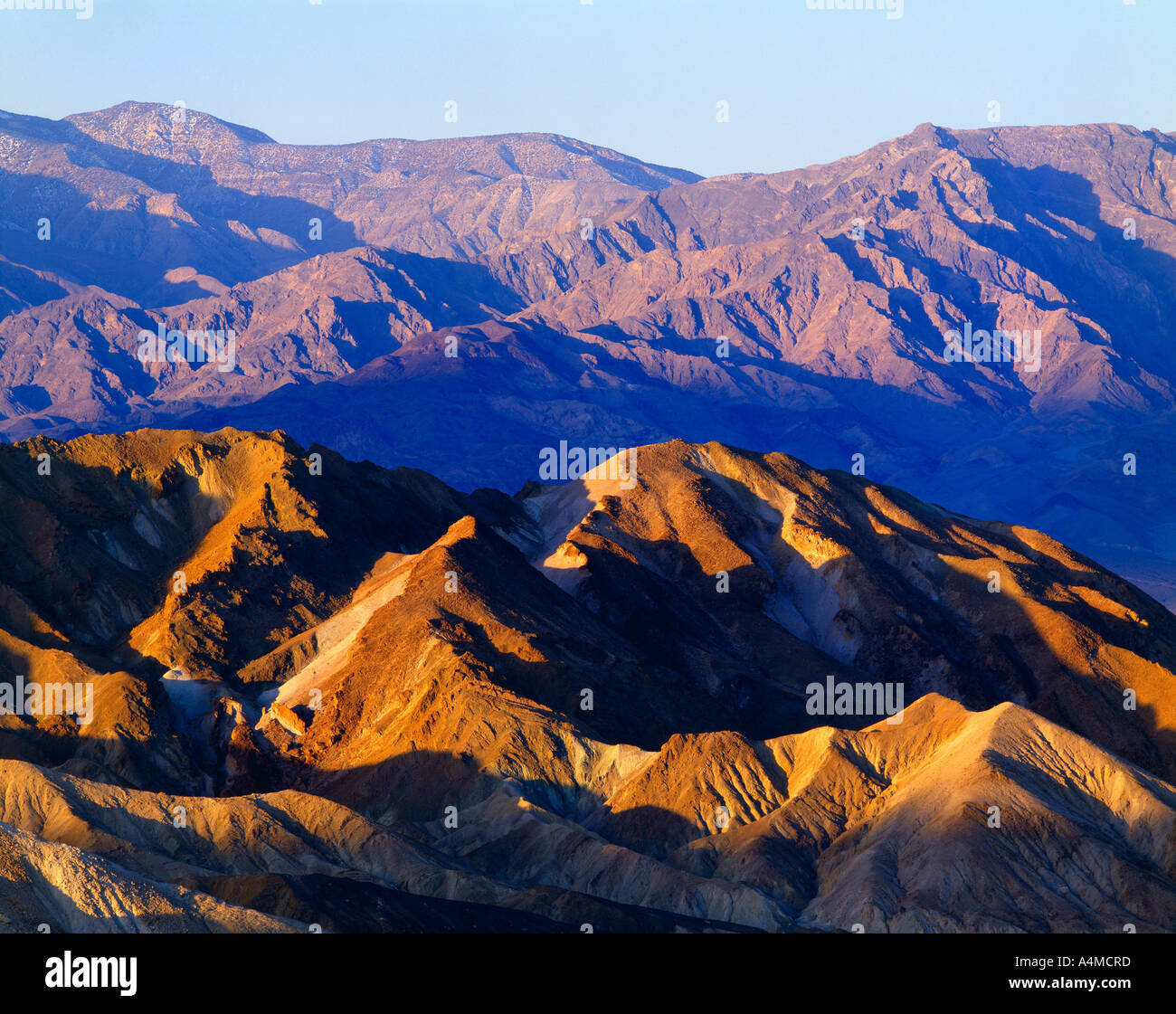 Vista dal punto Zabriski Parco Nazionale della Valle della Morte Foto Stock