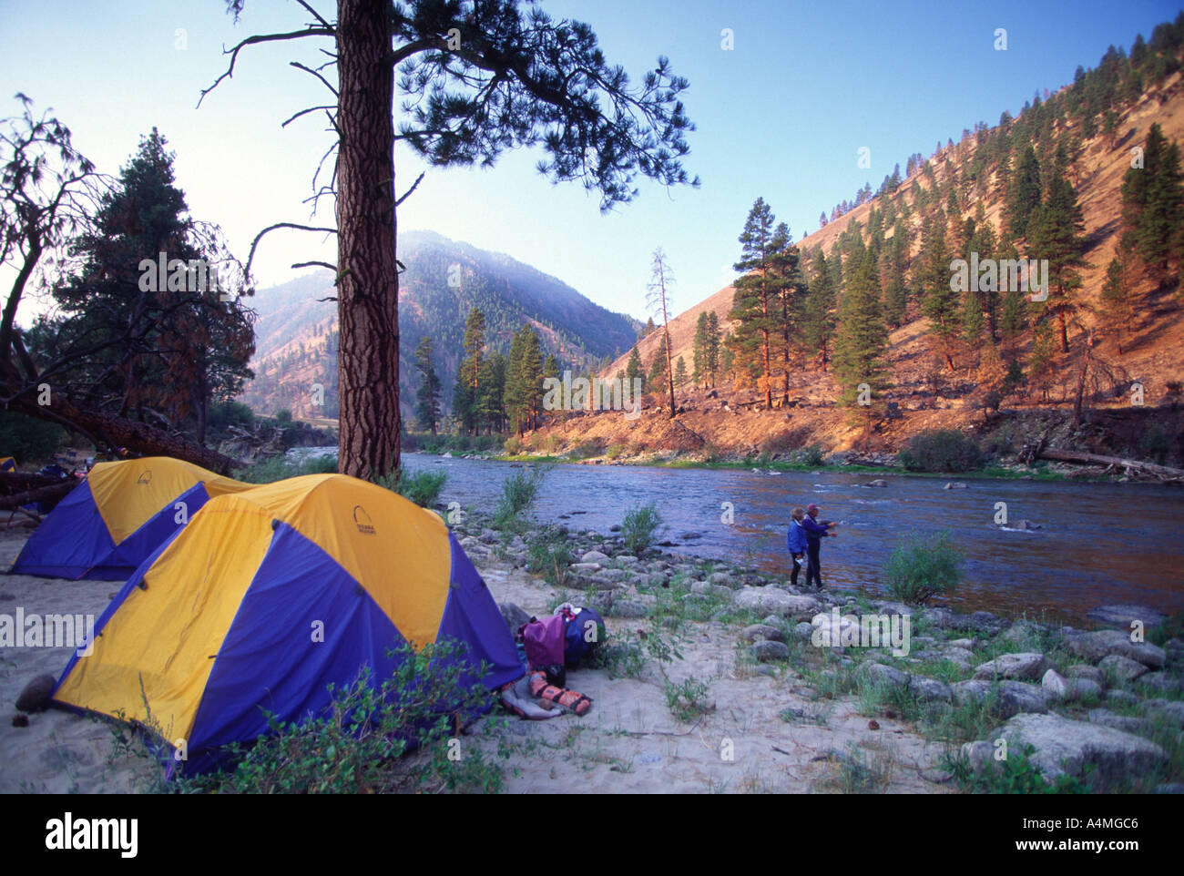 Rafting Centro forcella Salmon River Idaho Foto Stock