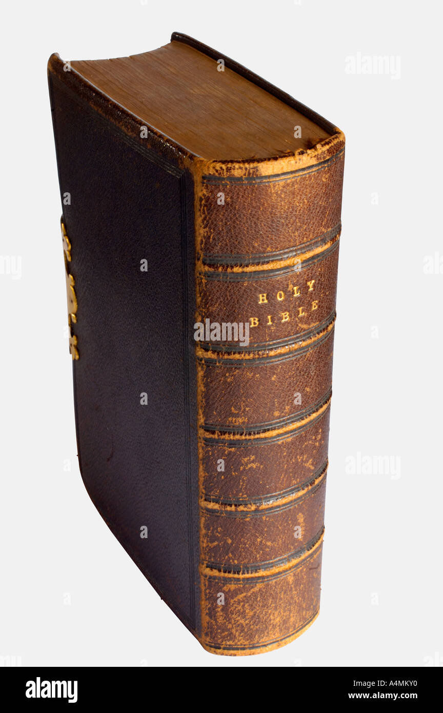 Vecchia famiglia la bibbia Foto Stock
