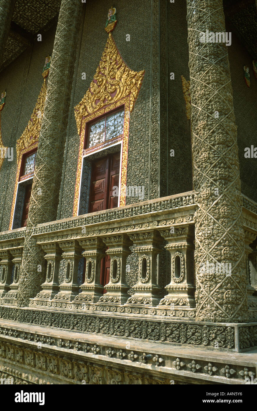 Cambogia Phnom Penh Wat Mohomontrei Foto Stock