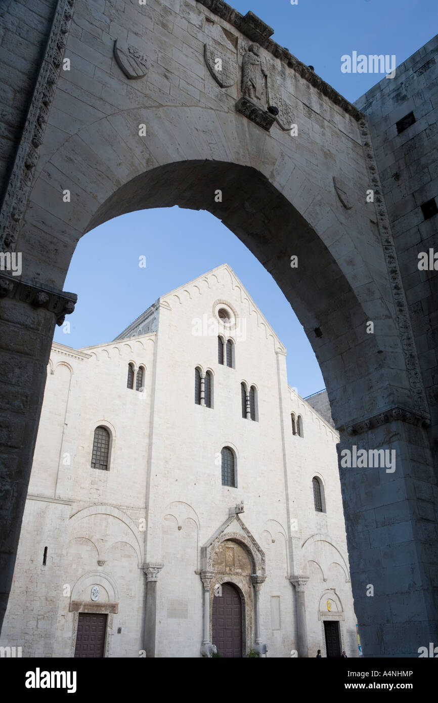 La Cattedrale di San Nicola di Bari, Puglia, Italia Foto Stock