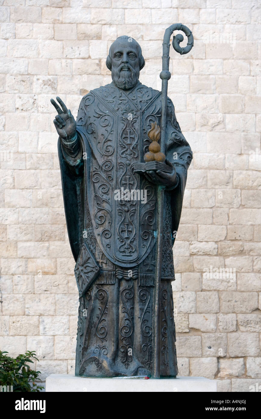 Statua di San Nicola di Bari Puglia Italia Foto Stock