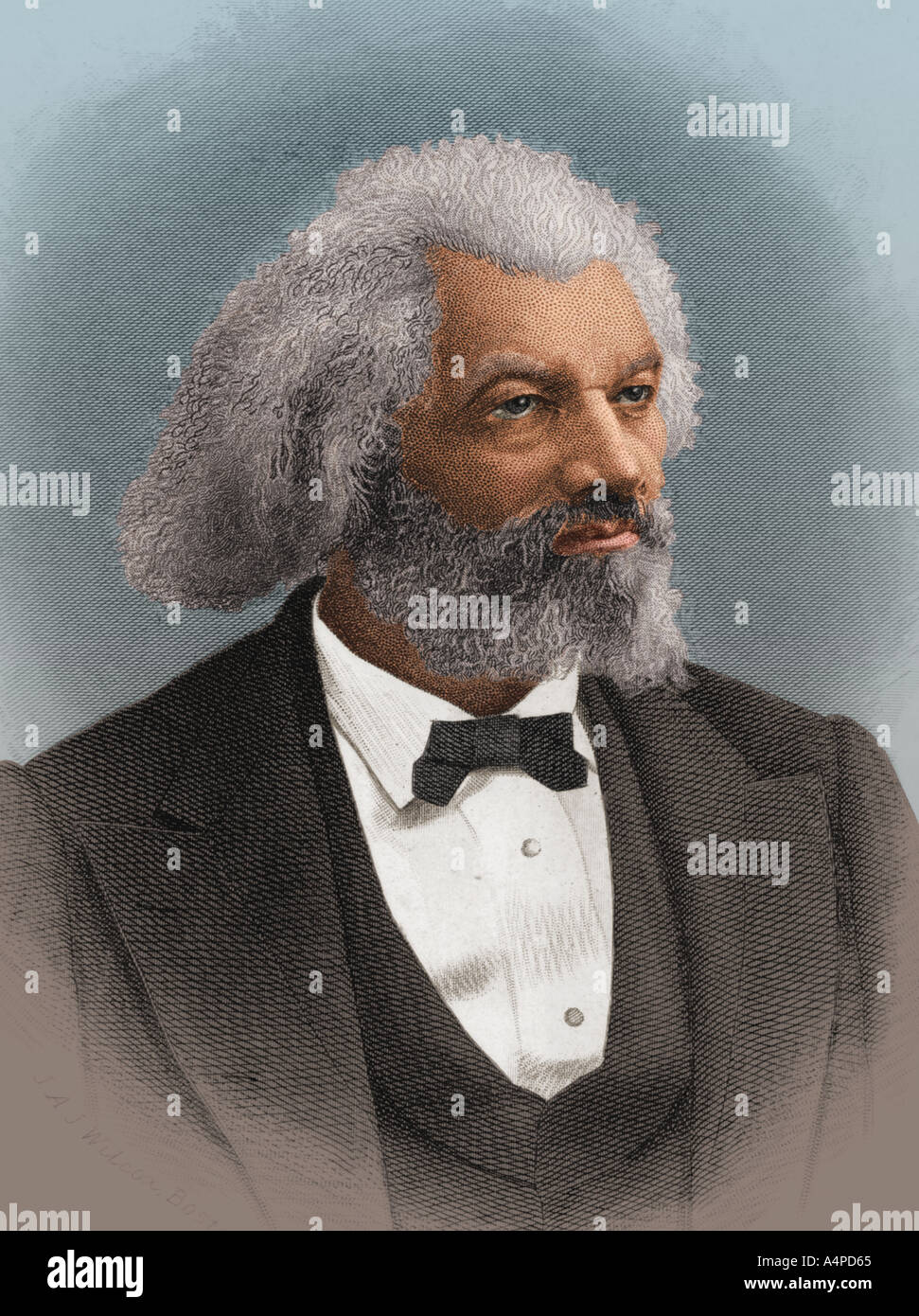 Ritratto di Frederick Douglass, abolizionista americano e scrittore. Foto Stock