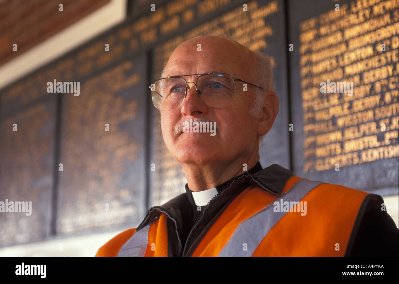 Cappellano ferroviaria dal memorial Foto Stock