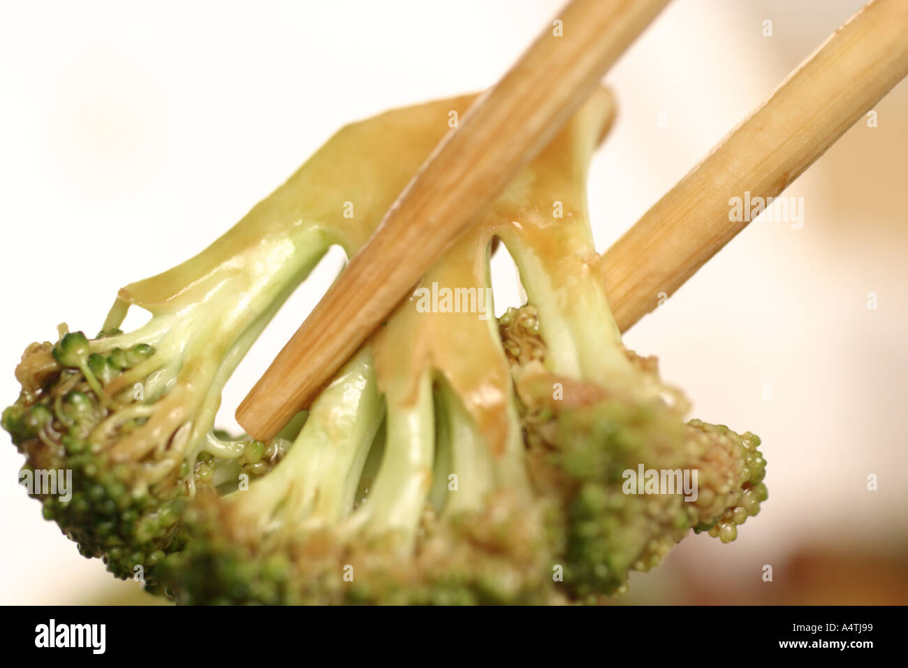 Take away cinese cibo Carni bovine e broccoli con riso marrone Foto Stock
