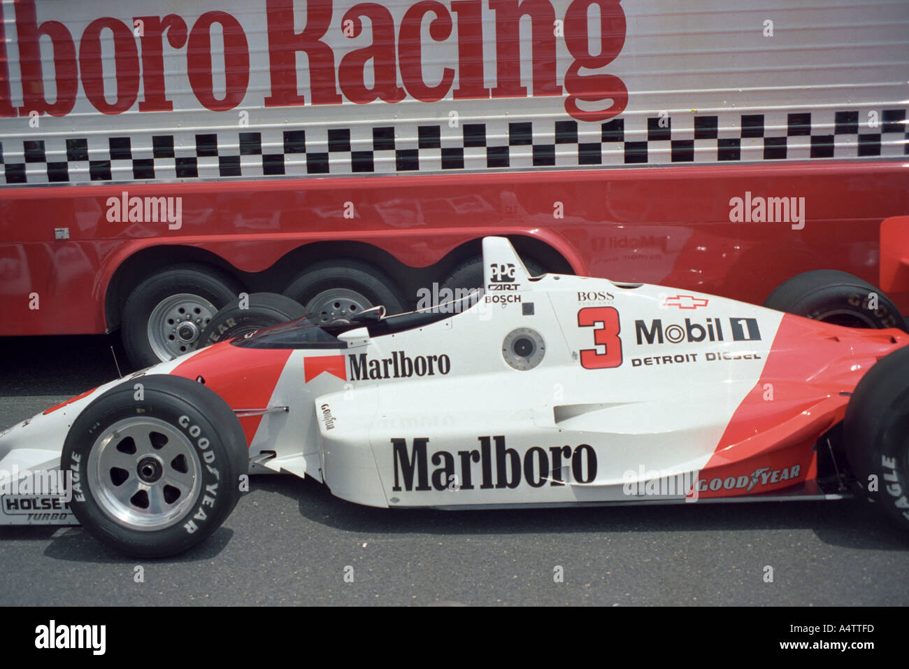 Carrello Race Car dal Meadowlands Grand Prix inizio 1990 s Foto Stock