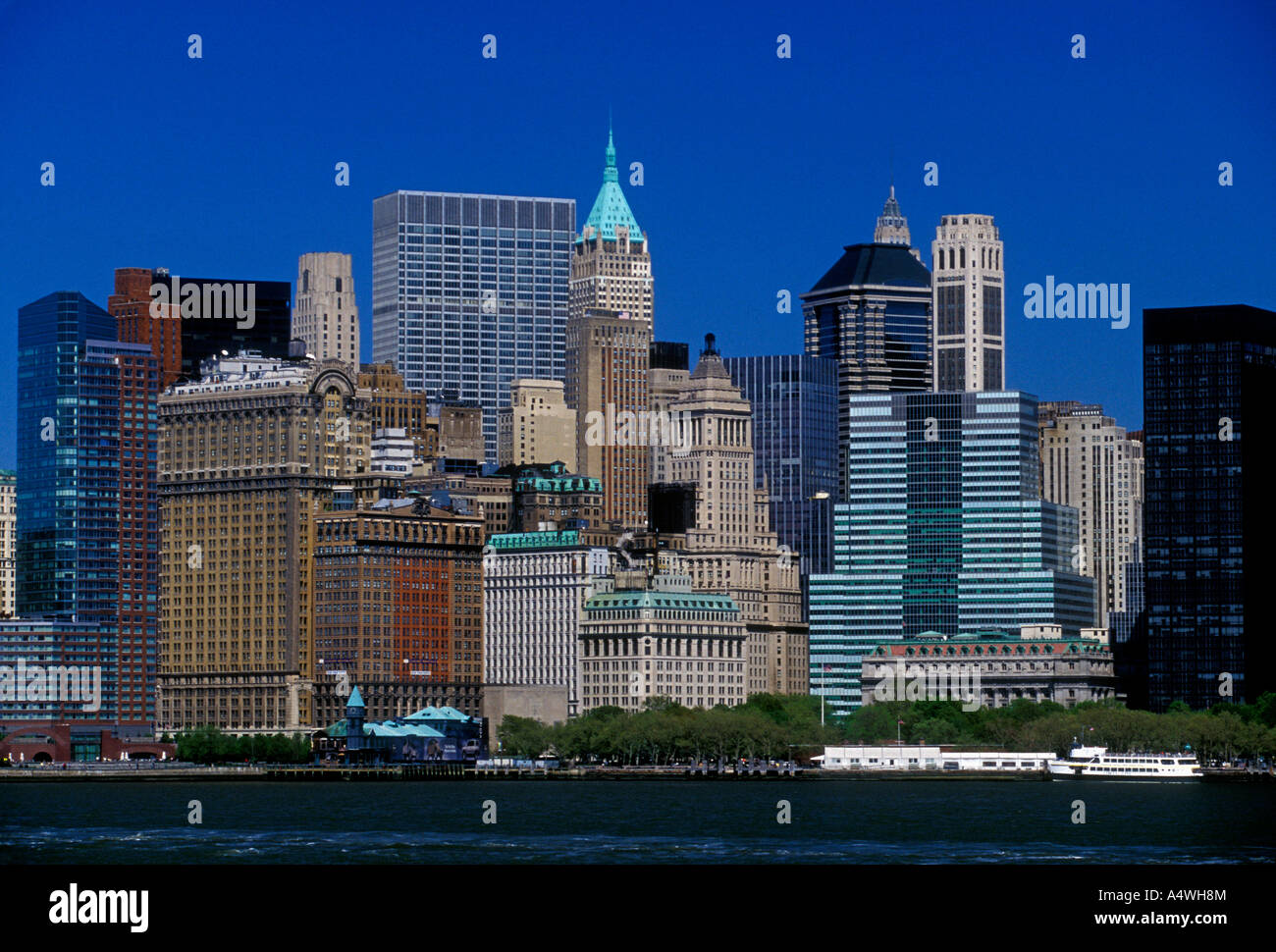 Lato ovest, il fiume Hudson, Manhattan, New York, New York, Stati Uniti, America del Nord Foto Stock