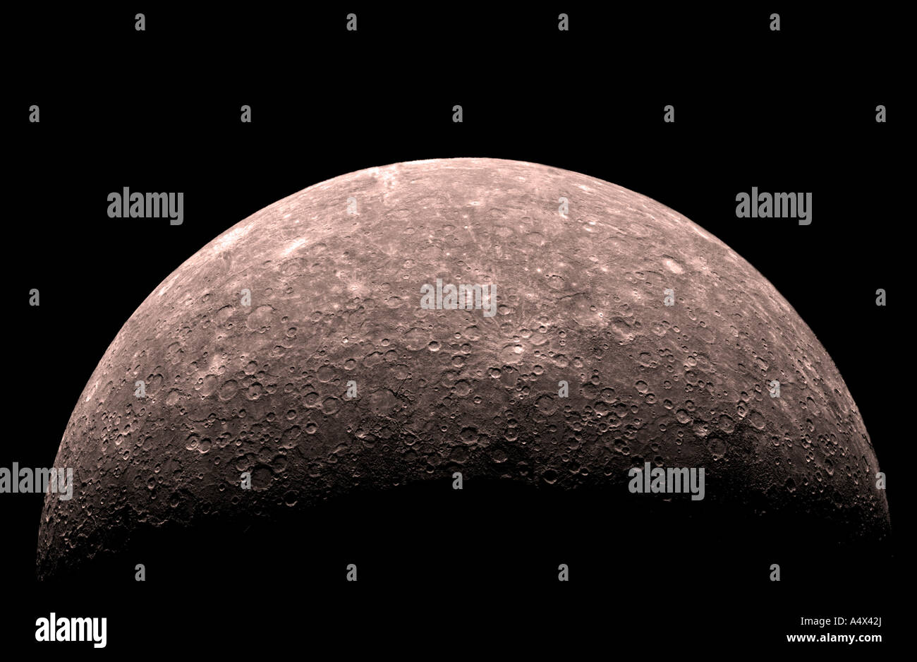 Il pianeta Mercurio visto dallo spazio ad alta risoluzione e migliorata versione ottimizzata di originale immagine della NASA Foto Stock