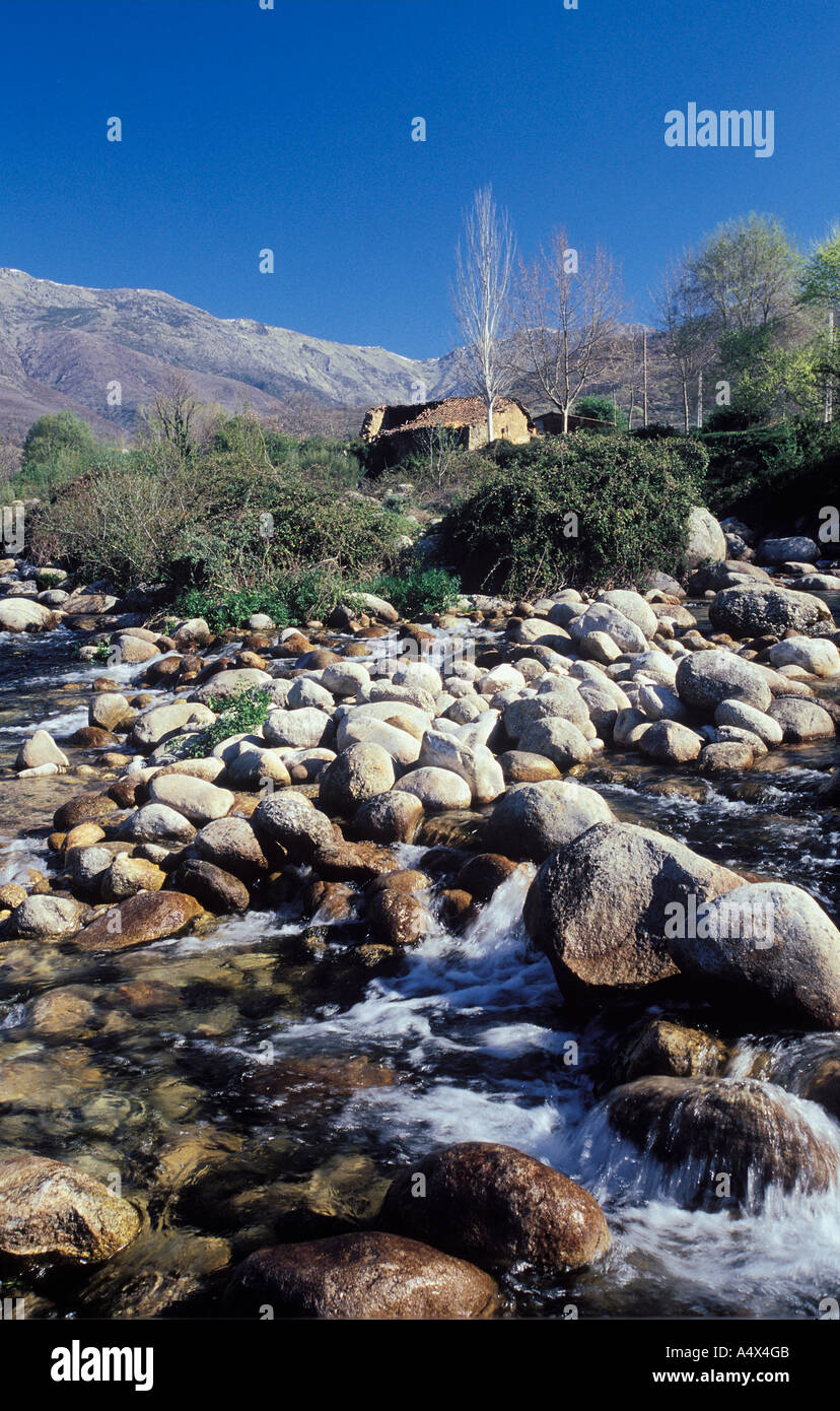 Paesaggio in Garganta Jaranda jarandilla de la Vera Village Caceres Extremadura Foto Stock