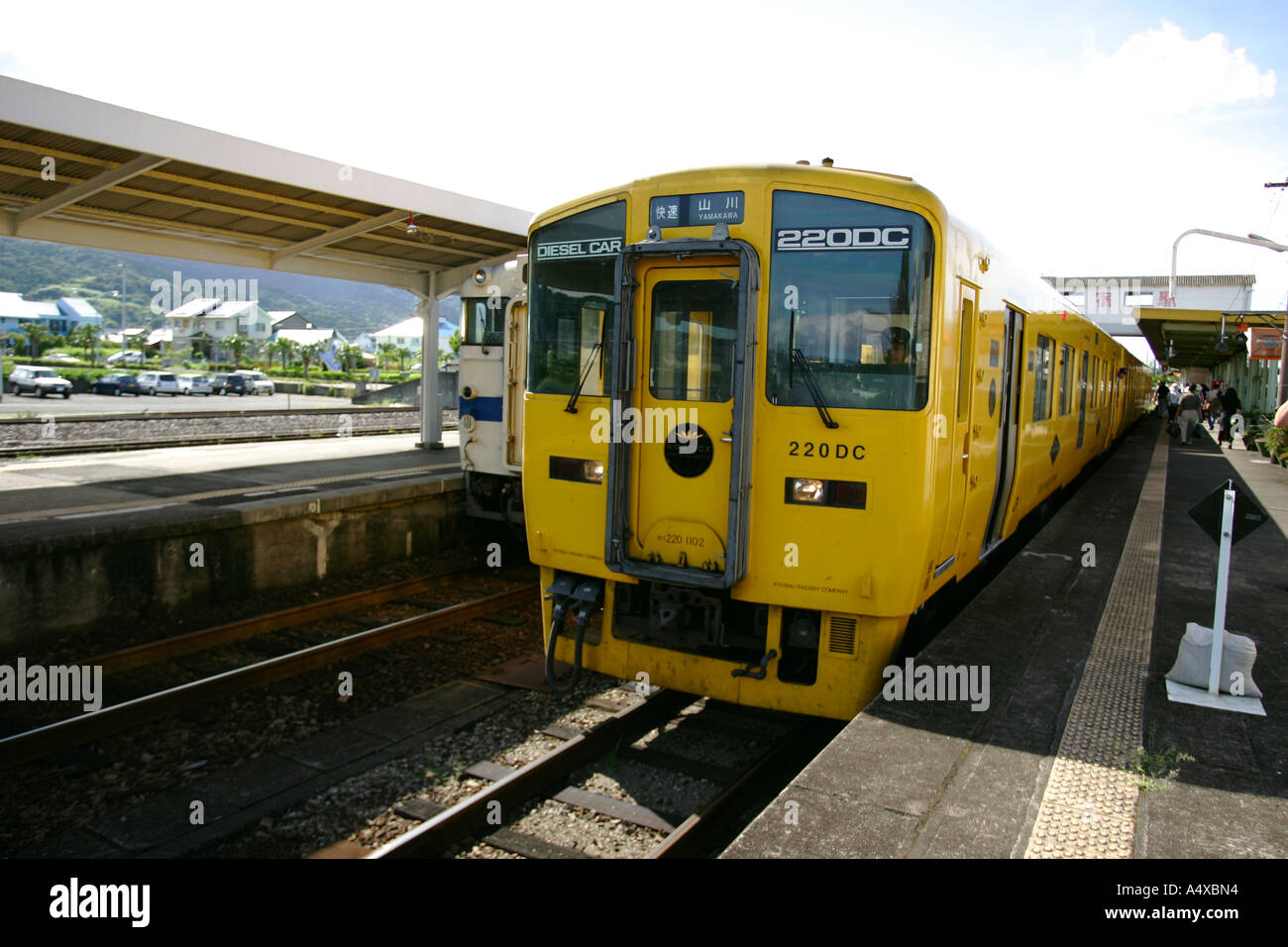 Nanohana treno Deluxe, Kagoshima, Giappone Foto Stock