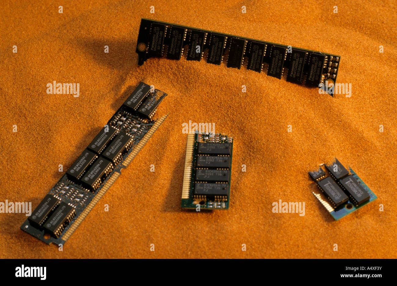 Ram del computer sulla sabbia rossa Foto Stock