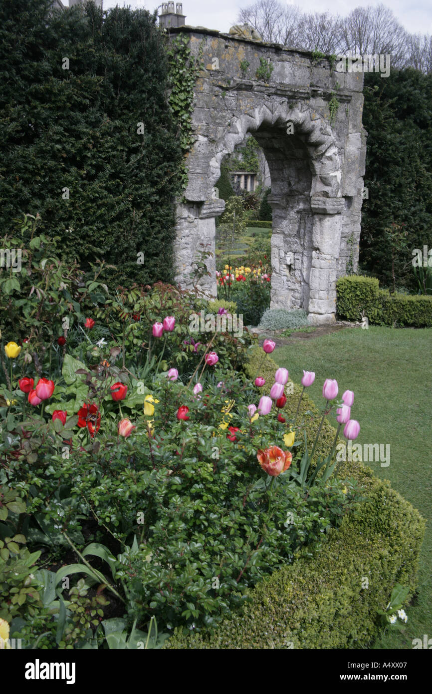 Abbey House Garden a Malmesbury Foto Stock