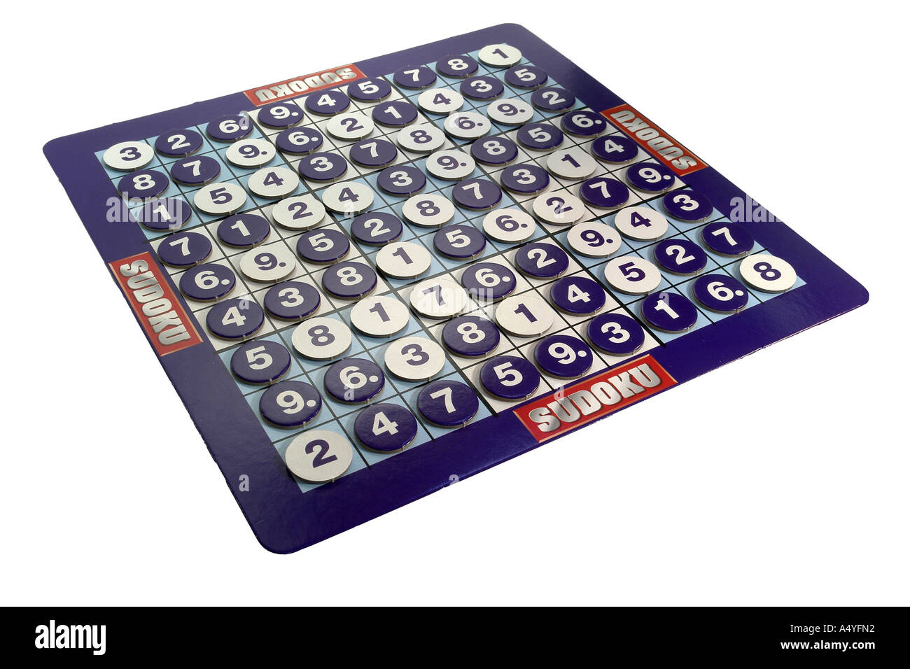 Il Sudoku un numero puzzle basato sul matematico svizzero Leonhard Euler Foto Stock