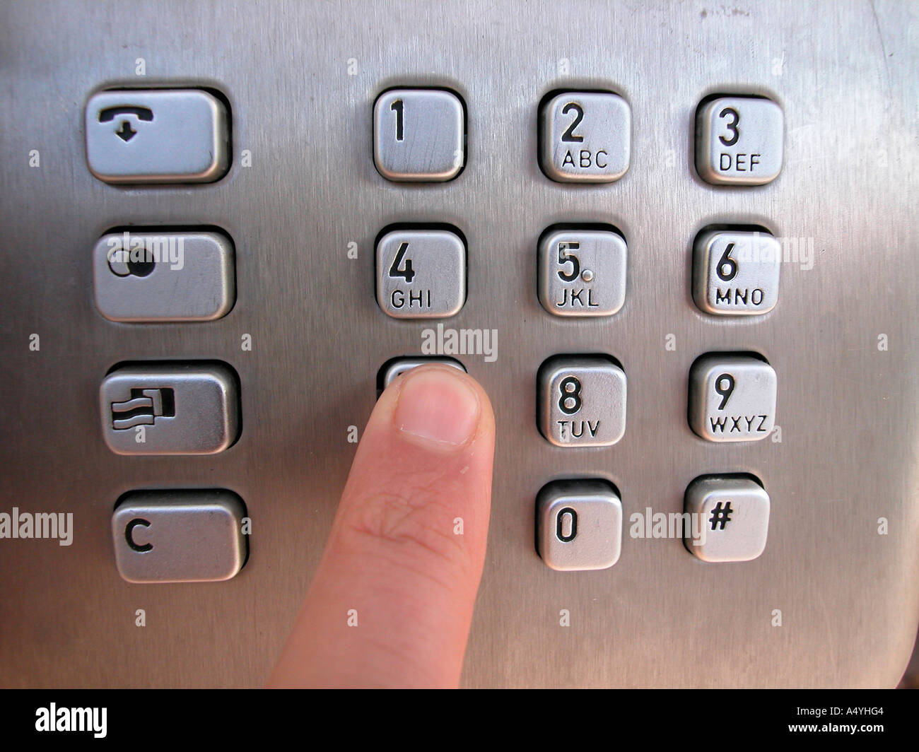 Telefono pubblico Foto Stock