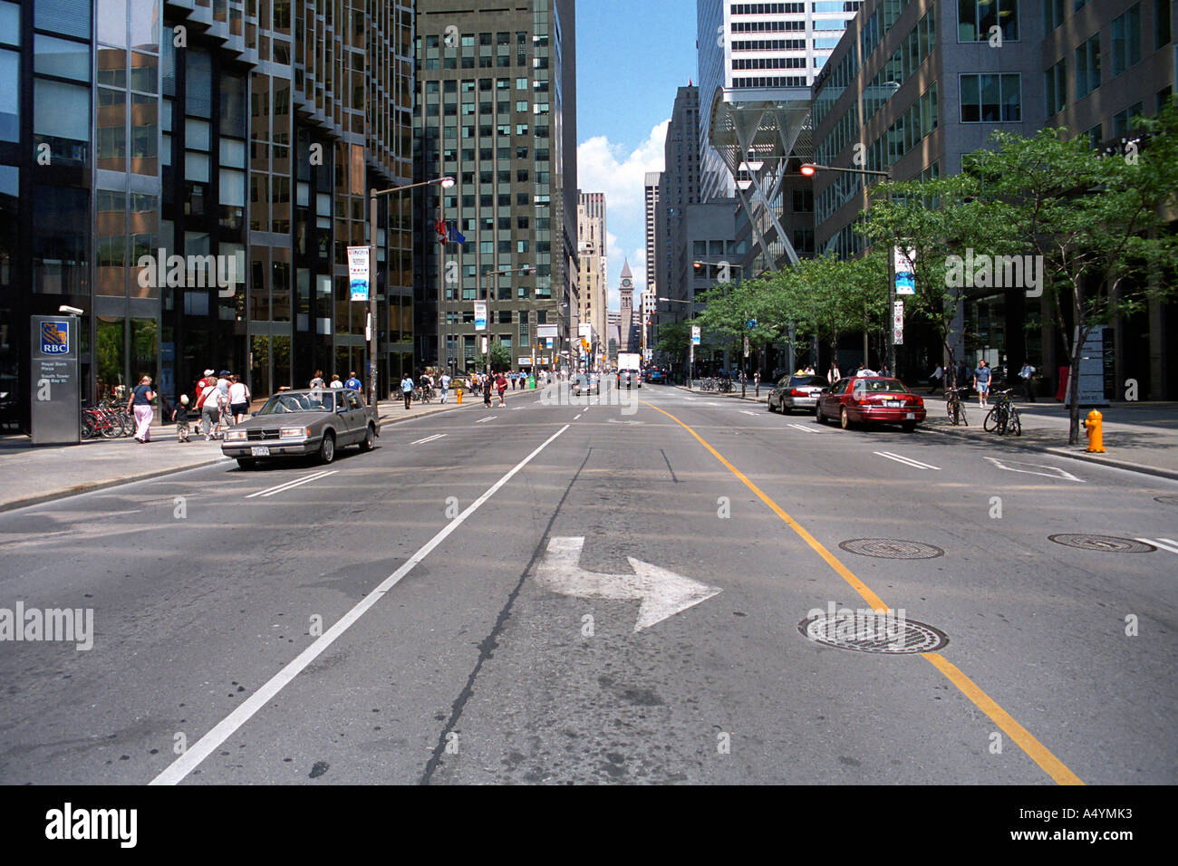 Strada nel centro cittadino di Toronto, Ontario, Canada Foto Stock