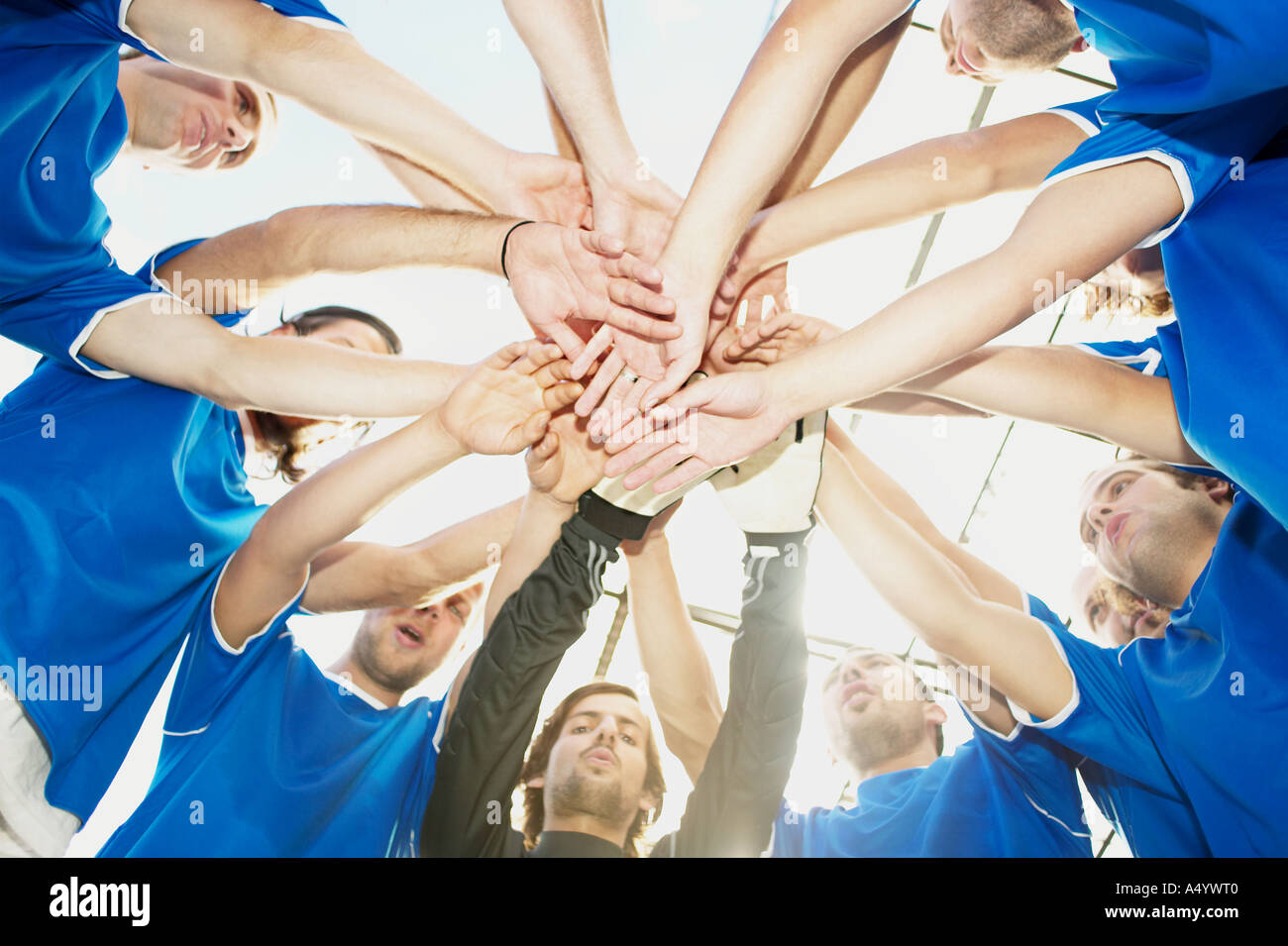 Squadra di calcio Foto Stock