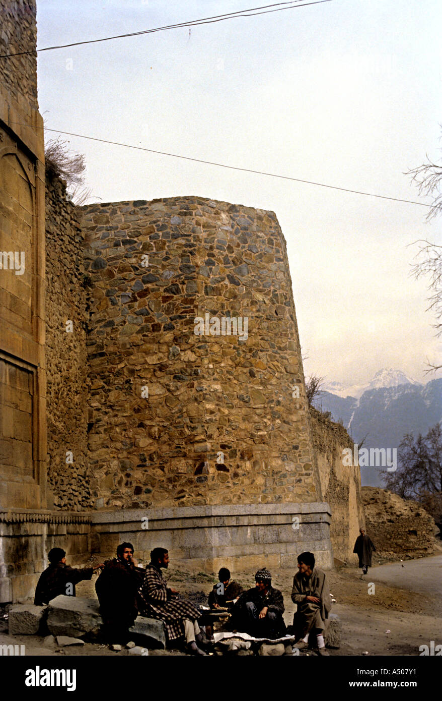 Scena invernale a Jammu Kashmir India Foto Stock