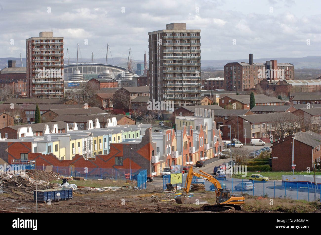 Copyright Fotografia da Howard Barlow EAST MANCHESTER ALLOGGIAMENTO INCLUSO ISLINGTON SQUARE Foto Stock