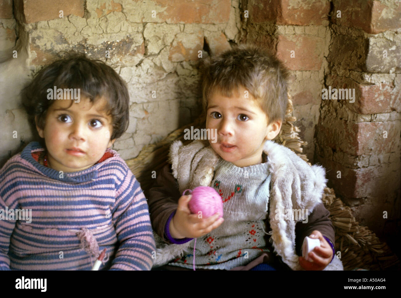 Locali i bambini del Kashmir Foto Stock