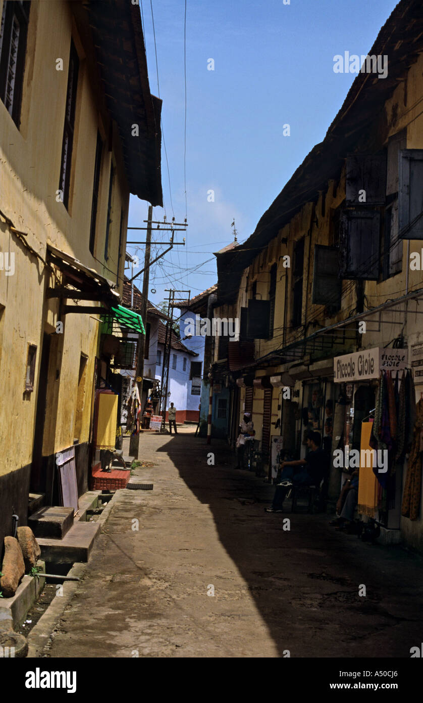 Ebreo town a Cochin in Kerala India Foto Stock