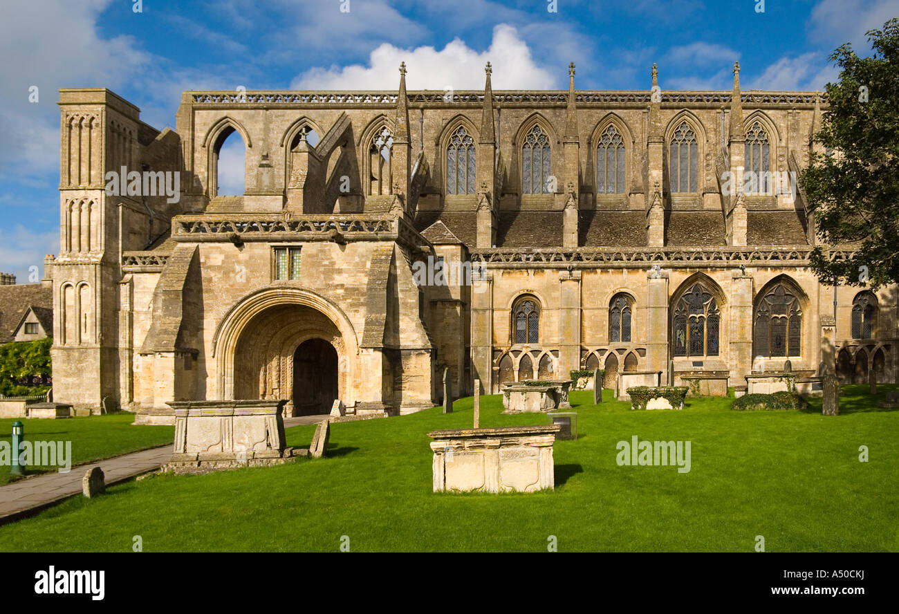 Malmesbury Abbey, Wiltshire, Inghilterra Foto Stock