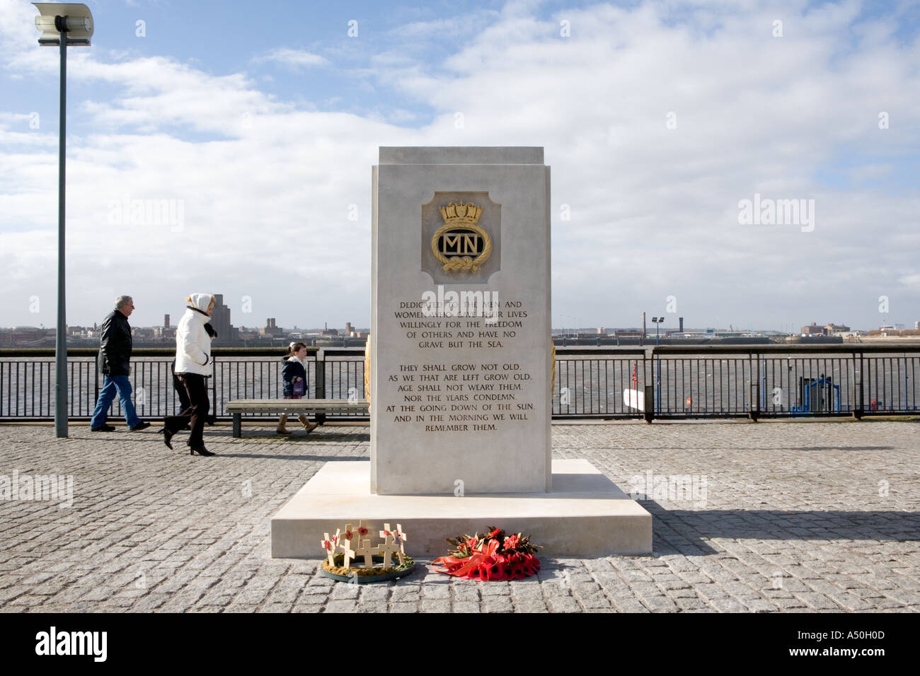 Battaglia dell'Atlantico Memorial Liverpool England Foto Stock
