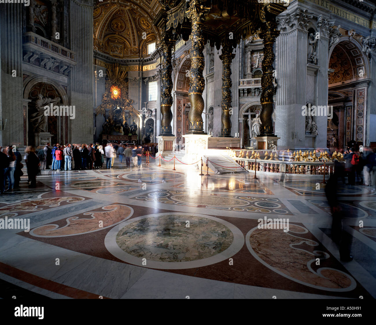 Baldacchino del Bernini ,Vaticano ,St.Peters ,Roma Italia Foto Stock