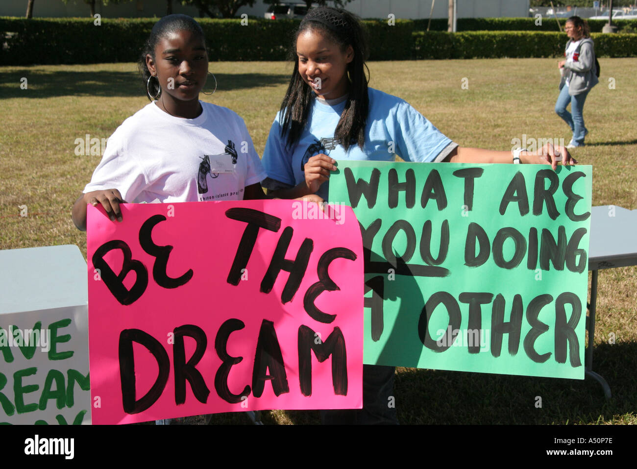 Miami Florida,non violence,Project,USA,anti,droga,anti,violence,Martin,Luther,King,Day,teen teenage teenager adolescent giovani adolescenti,talent,fu Foto Stock