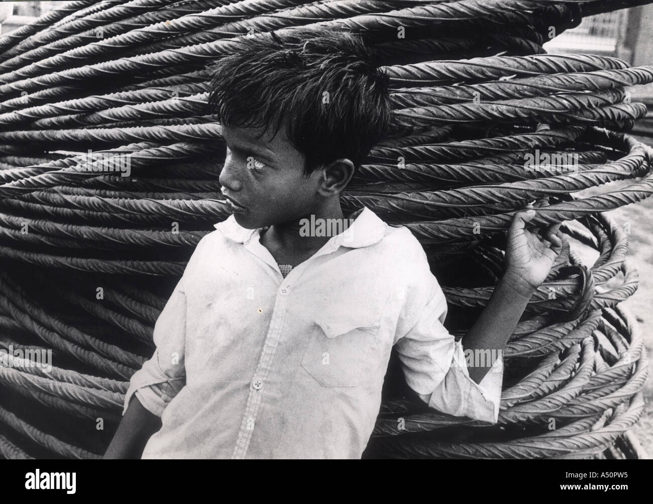 Bambino di Strada Nuova Delhi Foto Stock